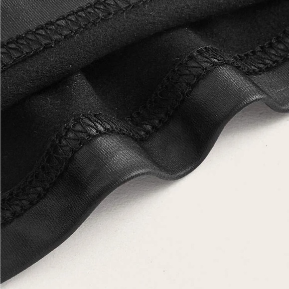 Draped Front Crisscross Backless faux Leather Cami Top - Picture 6 of 6